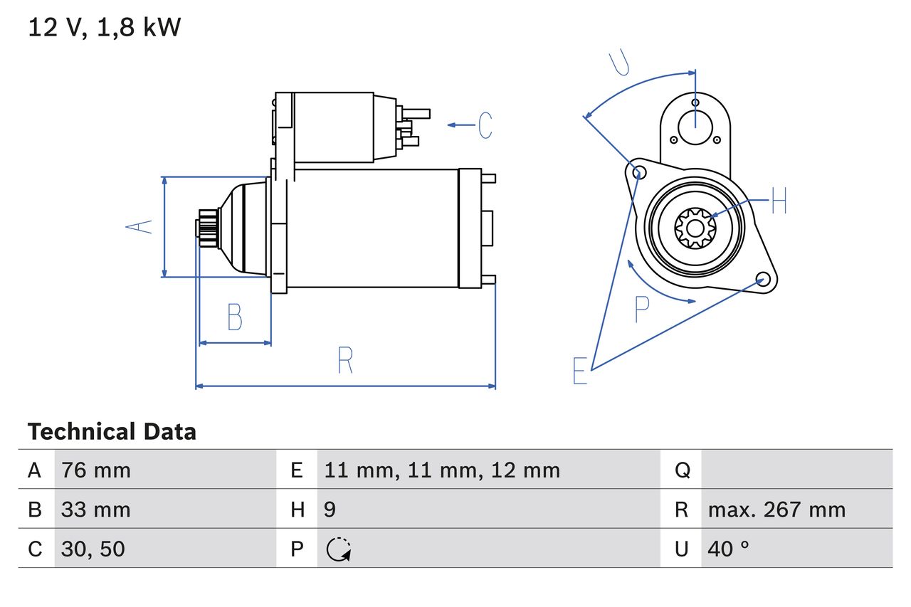 BOSCH 0 986 015 970 Starter