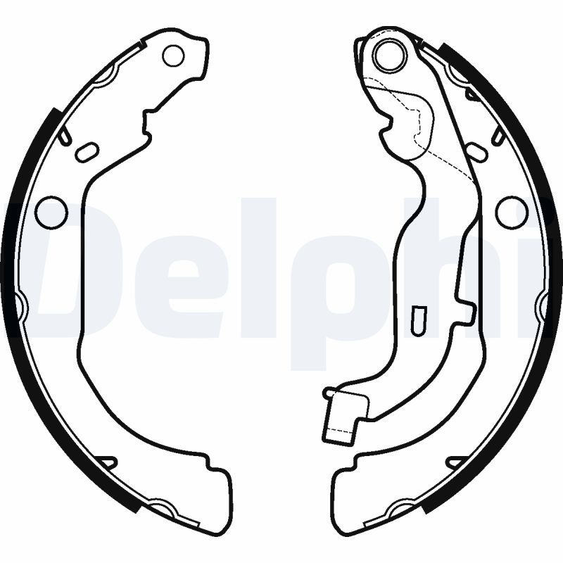 DELPHI LS2127 Brake shoe set
