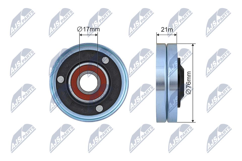NTY RNK-AU-071 Tensioner pulley, v-ribbed belt