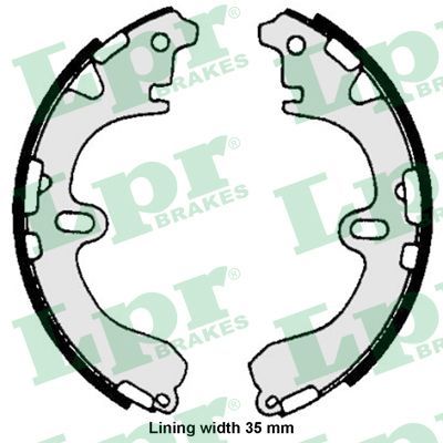 LPR 06720 Brake shoe set