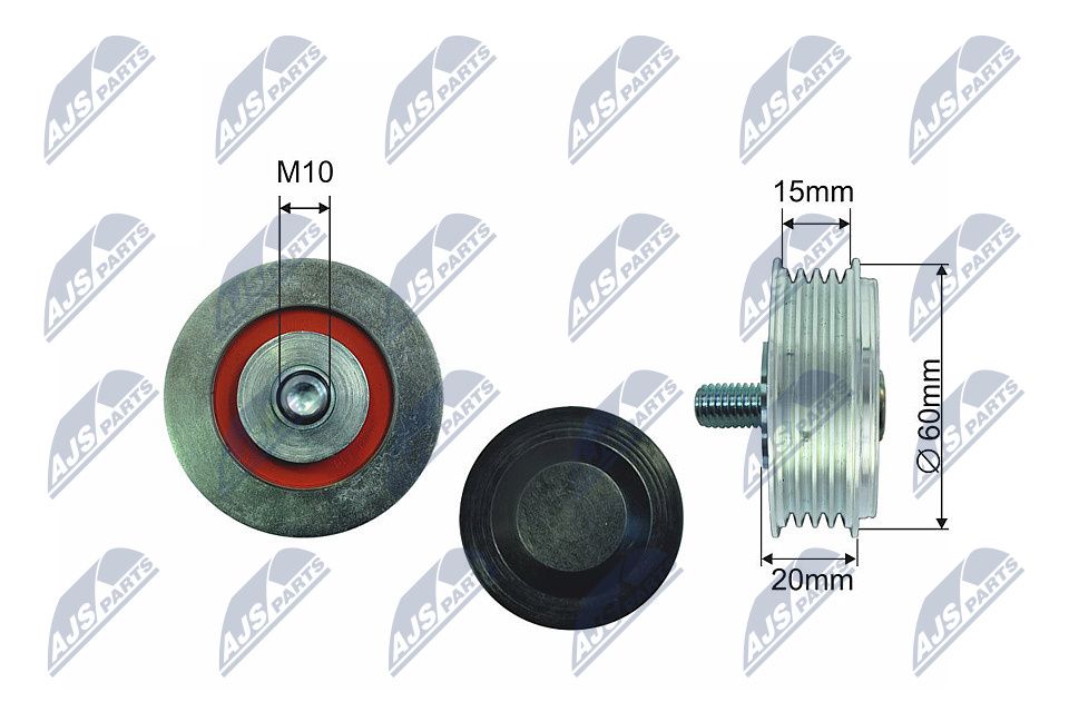 NTY RNK-AU-036 Deflection pulley/guide pulley, v-belt