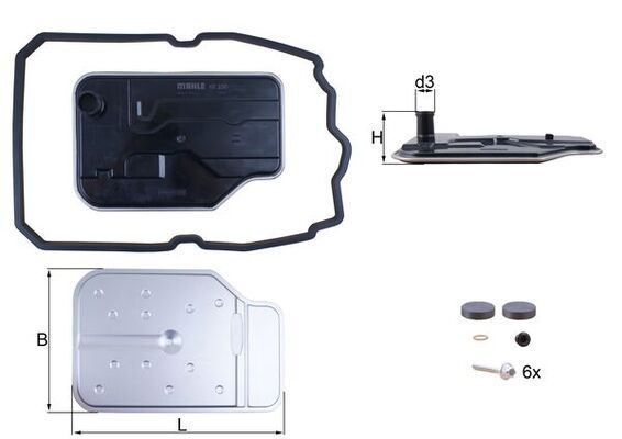 KNECHT HX 230KIT Hydraulic filter, automatic transmission