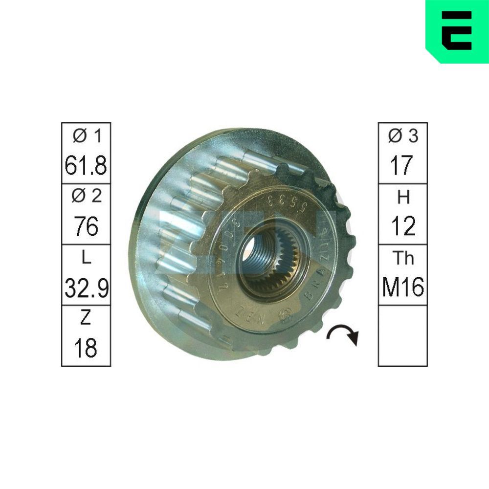 ERA ZN5533 Alternator freewheel clutch