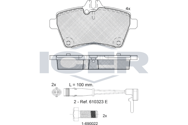 ICER 181678-700 Brake pad set, disc brake