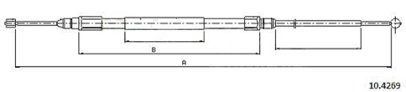 METZGER AUTOTEILE 10.4269 Cable pull, parking brake