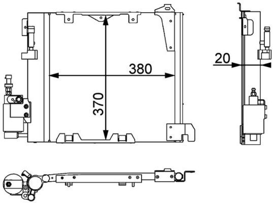 MAHLE AC 349 000P Condenser, air conditioning