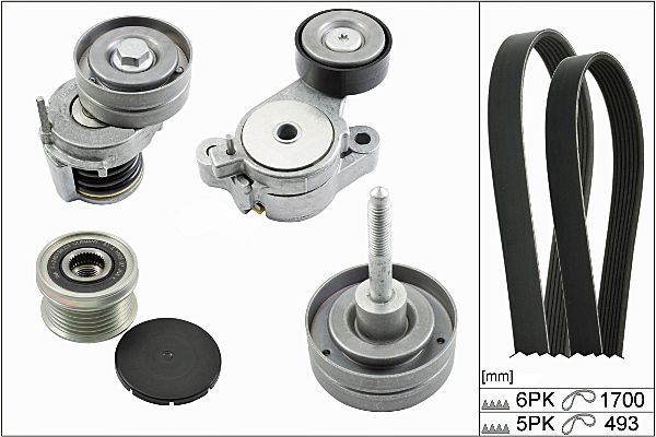 HEPU 20-1880 V-ribbed belt set