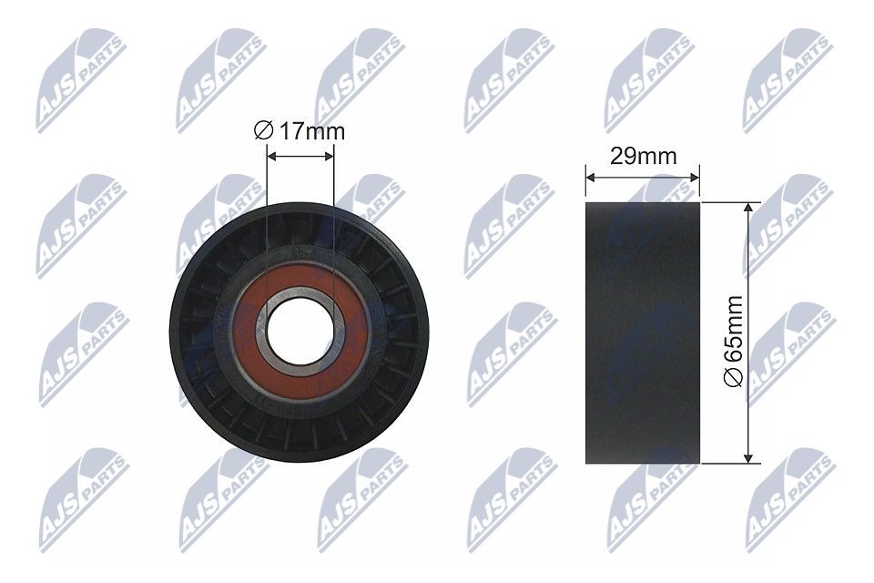 NTY RNK-NS-033 Tensioner pulley, v-ribbed belt