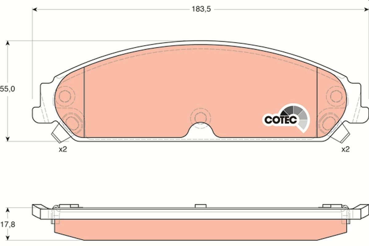 TRW GDB4134 Brake pad set, disc brake