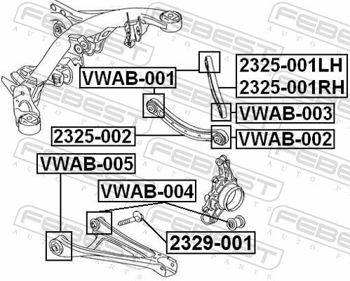 Mounting, control/trailing arm-1
