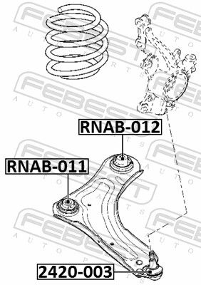Mounting, control/trailing arm-1