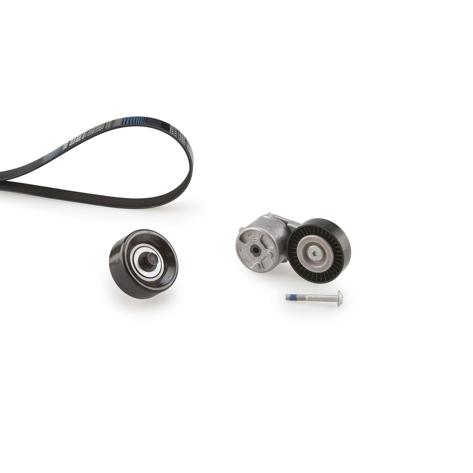 V formos rumbuotas diržas, komplektas