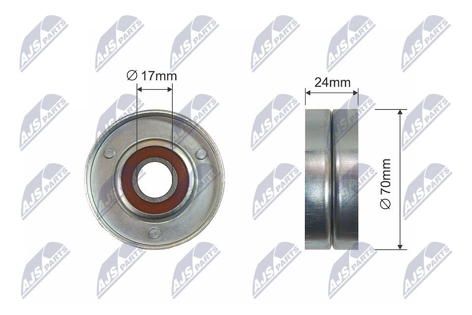 NTY RNK-WW-007 Tensioner pulley, v-ribbed belt
