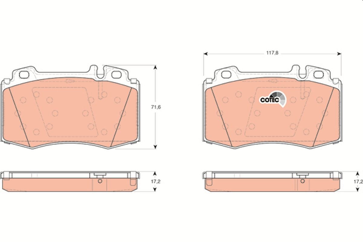 TRW GDB1454 Brake pad set, disc brake