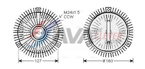 AVA CLEVER CHOICE BWC323 Clutch, radiator fan