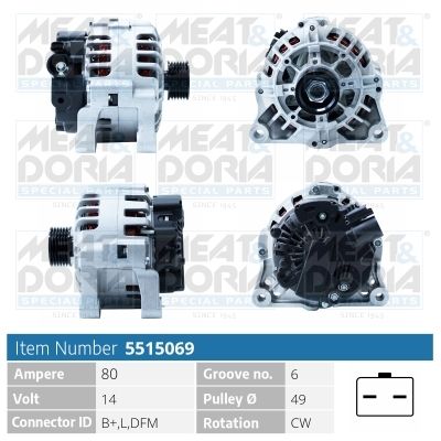 MEAT & DORIA 5515069 Alternator
