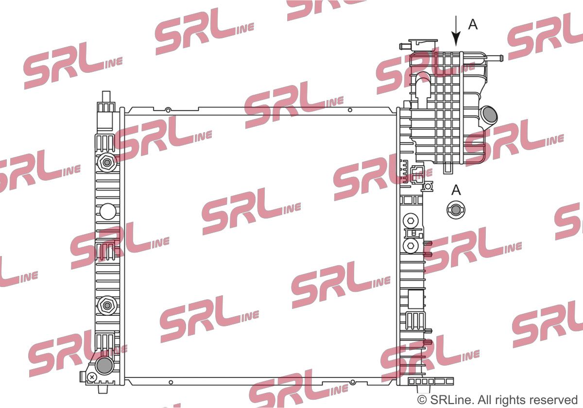 SRLINE 501208-4 Radiator, engine cooling
