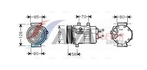 AVA CLEVER CHOICE CNAK253 Compressor, air conditioning