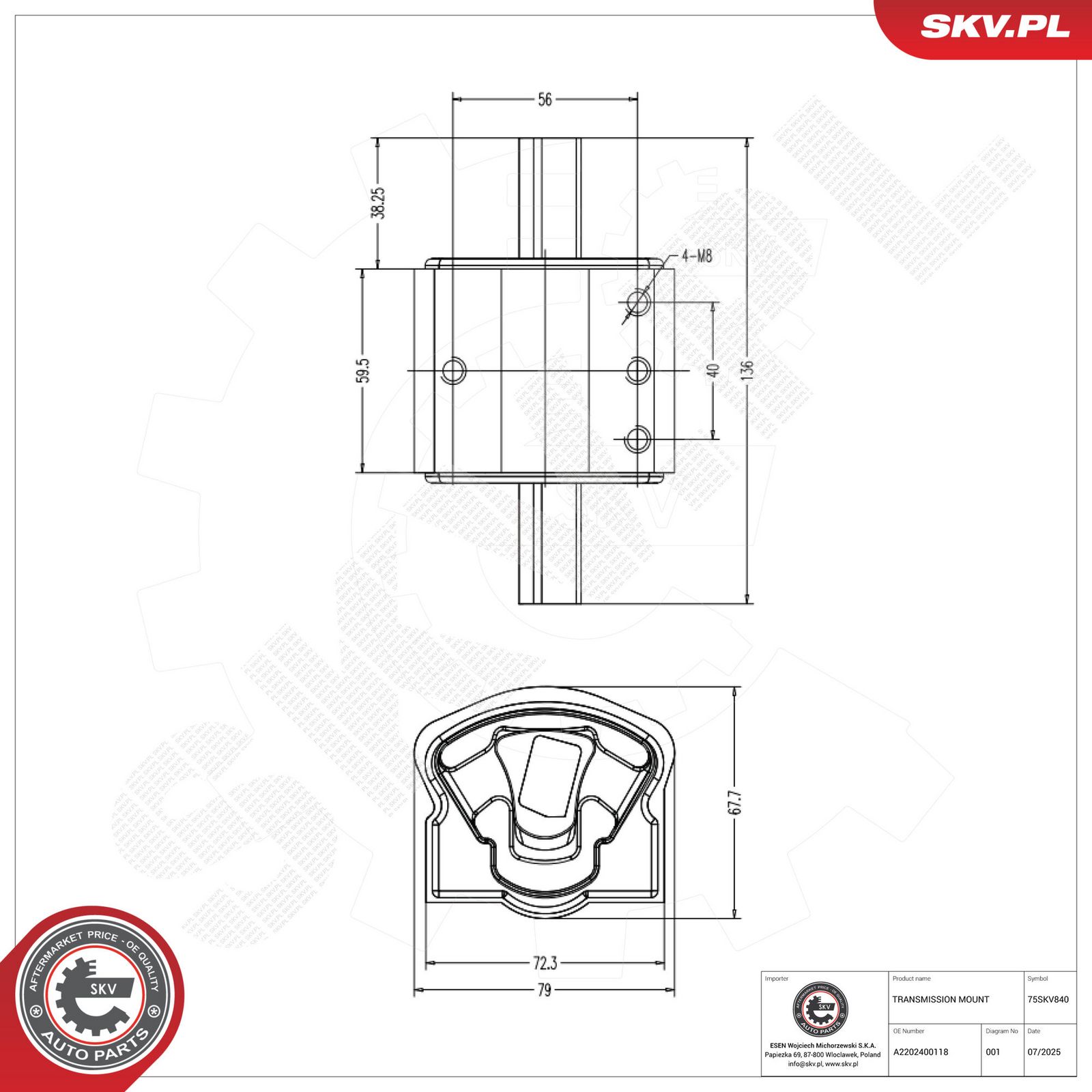 Mounting, automatic transmission-4