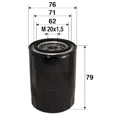 VALEO 586037 Oil filter