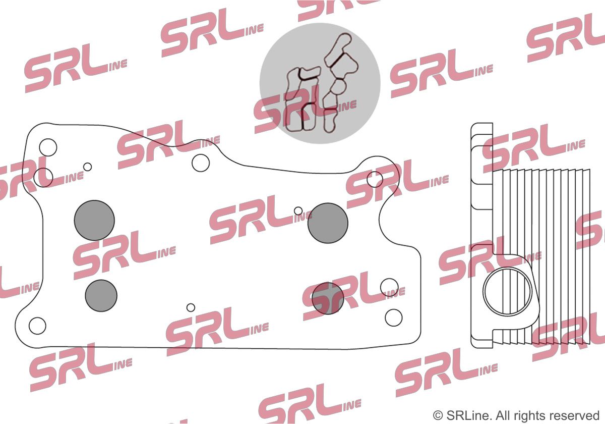 SRLINE 5017L8-2 Oil cooler, engine oil