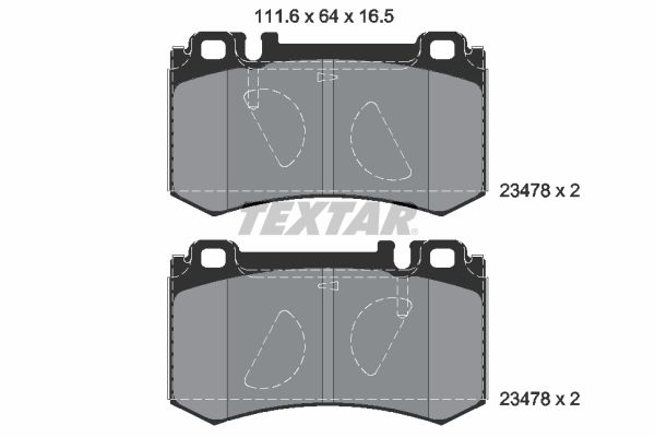 TEXTAR 2347801 Brake pad set, disc brake