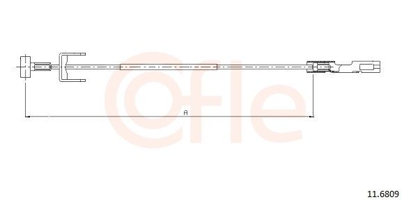 COFLE 11.6809 Cable pull, parking brake