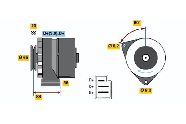 BOSCH 0 986 030 580 Alternator