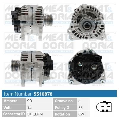 MEAT & DORIA 5510878 Alternator