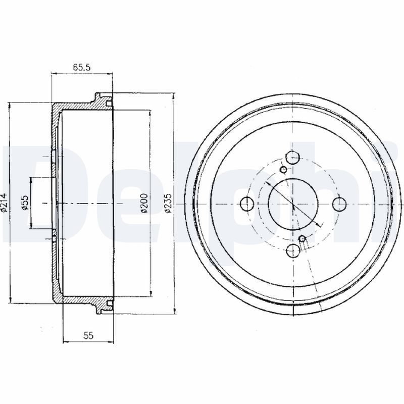 DELPHI BF278 Brake drum