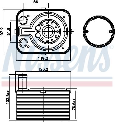Oil Cooler, engine oil-6