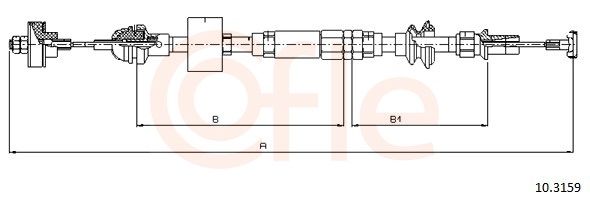 COFLE 10.3159 Cable pull, clutch control