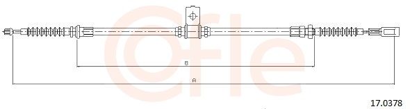 COFLE 17.0378 Cable pull, parking brake