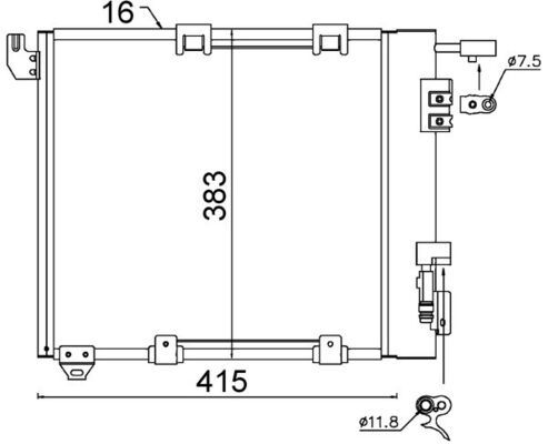 MAHLE AC 349 000S Condenser, air conditioning
