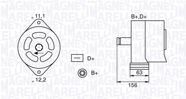 MAGNETI MARELLI 063320025010 Alternator