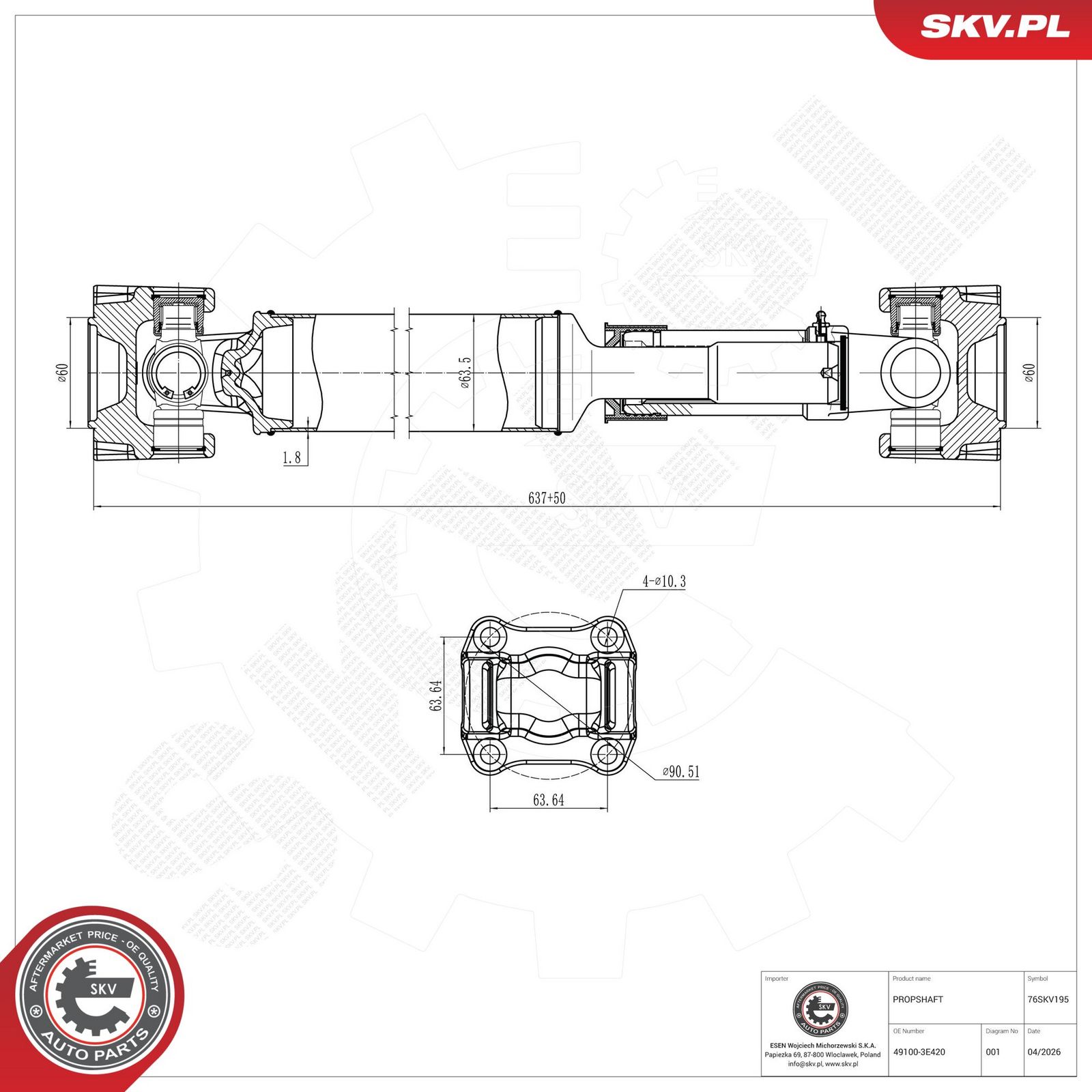 Propshaft, axle drive-4