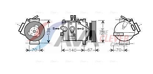 AVA CLEVER CHOICE VOAK142 Compressor, air conditioning