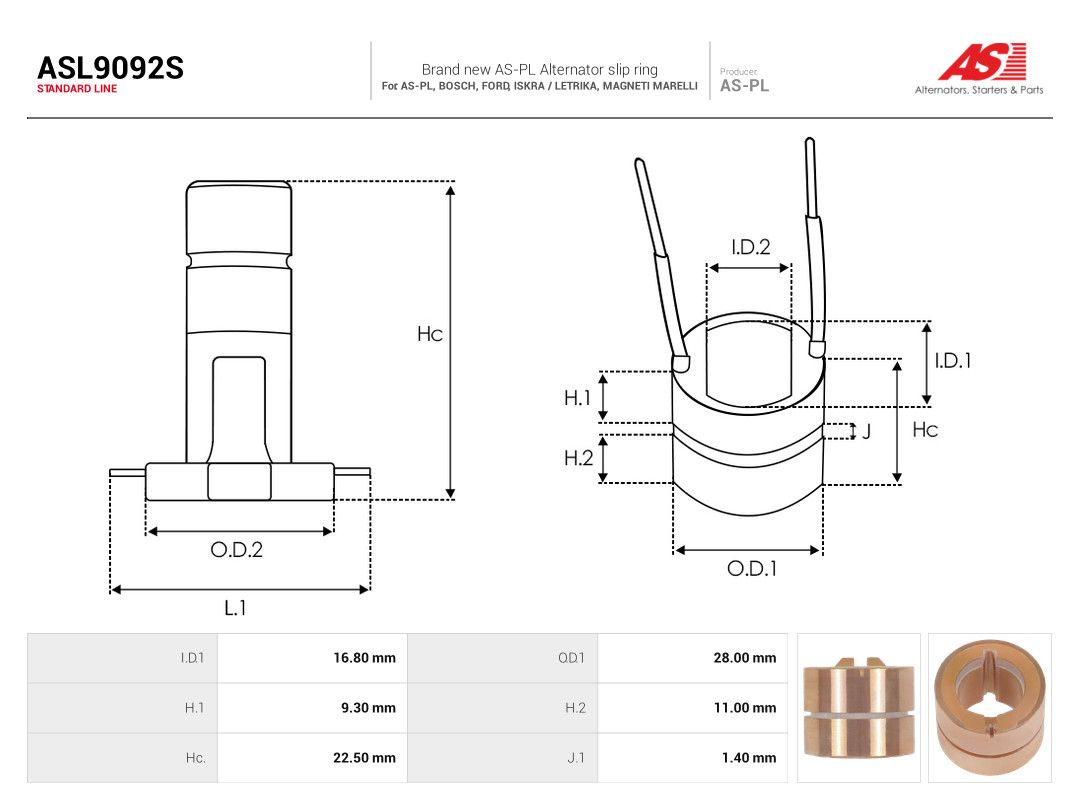 Slip Ring, alternator-2