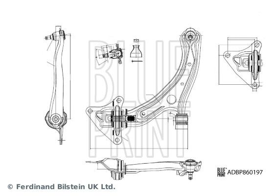 BLUE PRINT ADBP860197 Control/trailing arm, wheel suspension