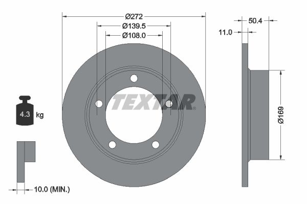 TEXTAR 92019900 Brake disc