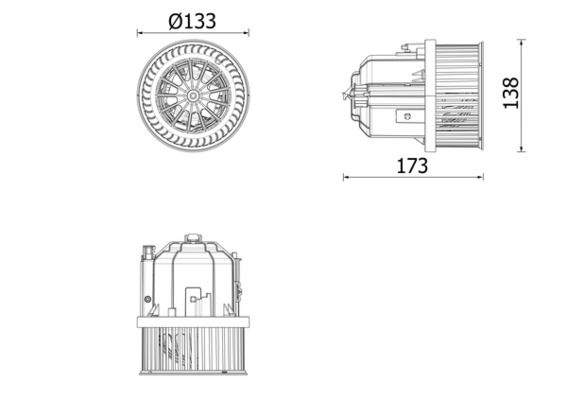 MAHLE AB 337 000P Interior blower