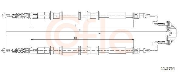Cable Pull, parking brake-main