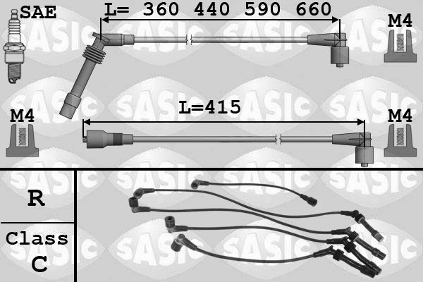 SASIC 9286080 Ignition cable kit