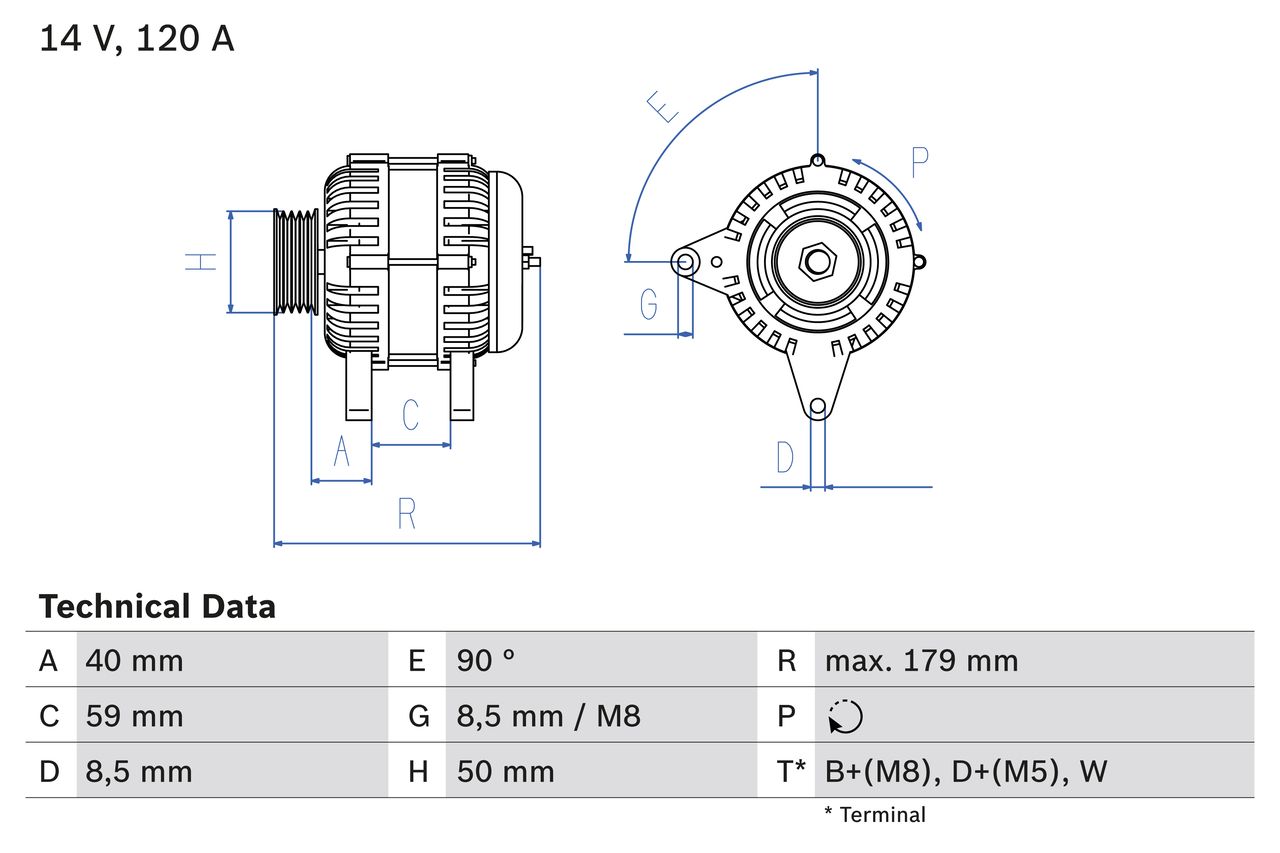 BOSCH 0 986 038 950 Alternator