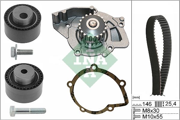 SCHAEFFLER INA 530 0446 31 Water pump & timing belt kit