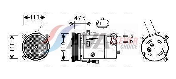 AVA CLEVER CHOICE OLAK277 Compressor, air conditioning