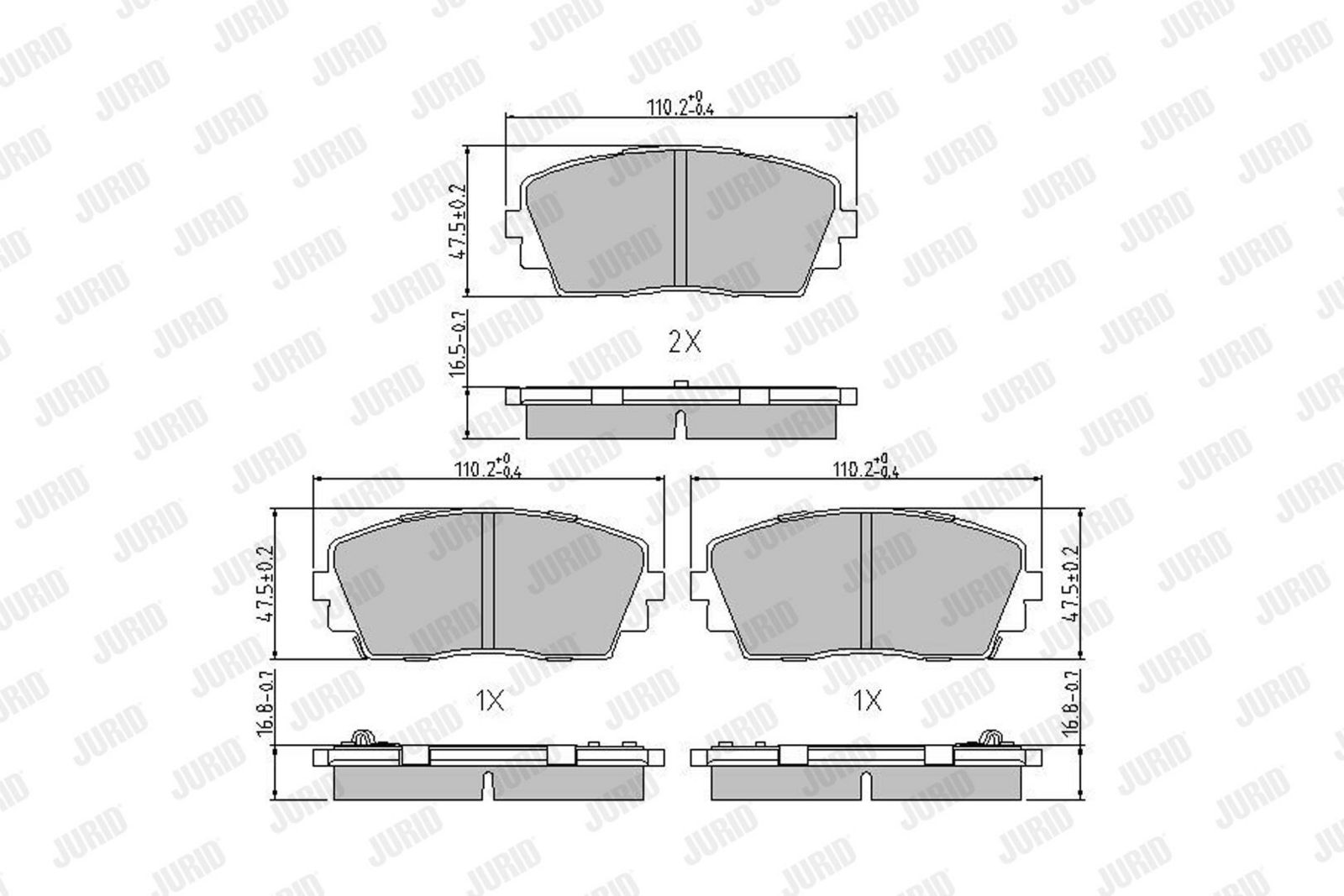 Brake Pad Set, disc brake-1