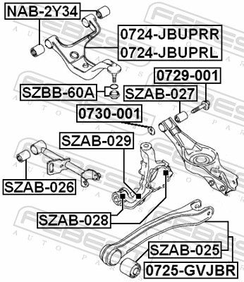Mounting, control/trailing arm-1