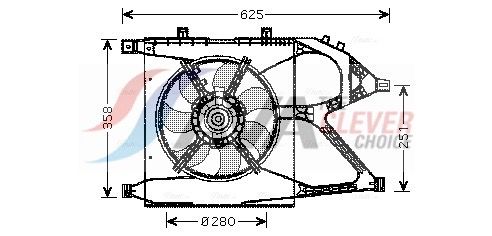 AVA CLEVER CHOICE OL7517 Fan, engine cooling