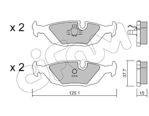 CIFAM 822-070-0 Brake pad set, disc brake